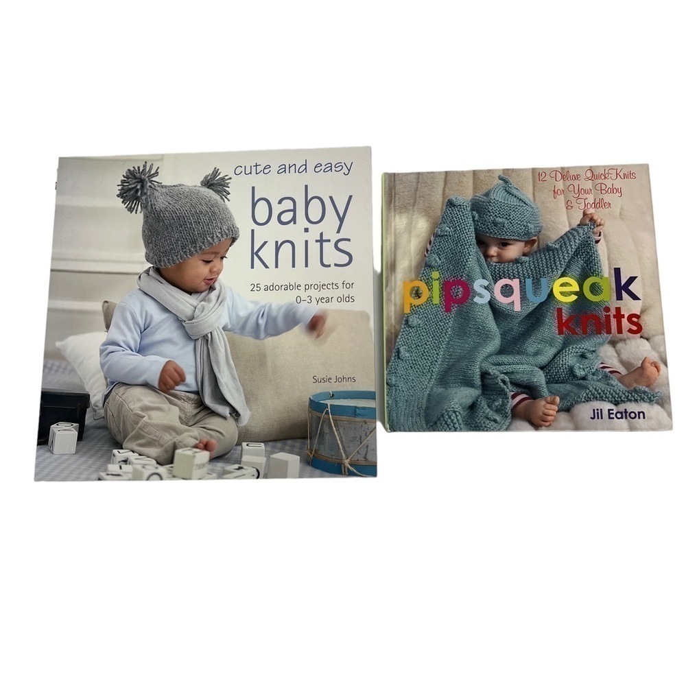 Craft & Hobbie Knit Books “How To” Lot Of 2 Baby Knit Book Patterns/Illustration